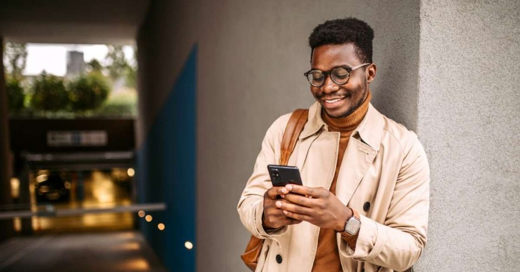 Person using smartphone
